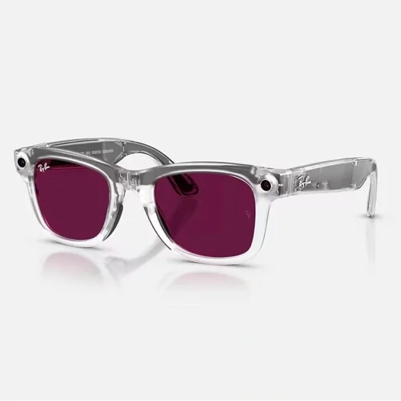 Ray-Ban Meta Wayfarer Gen 2 Limited Edition Transparent Clear/Ruby RW4006 - Picture 1 of 16
